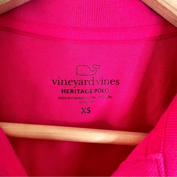Vineyard Vines Women's Pink Short Sleeve Heritage Pique Polo Size XS - Picture 4 of 5